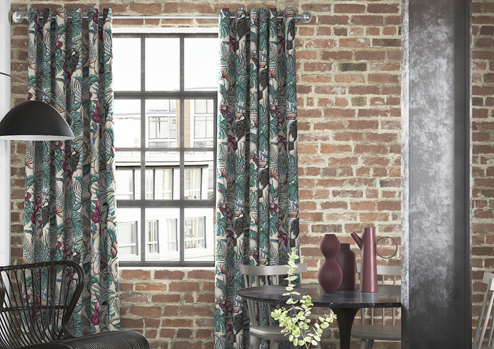 Rain Forest, Cassis - Made to Measure Curtains - Image 3